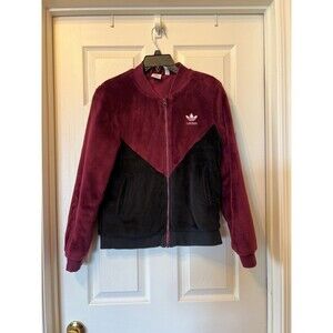 Size Small Adidas Bomber Jacket Maroon and Black